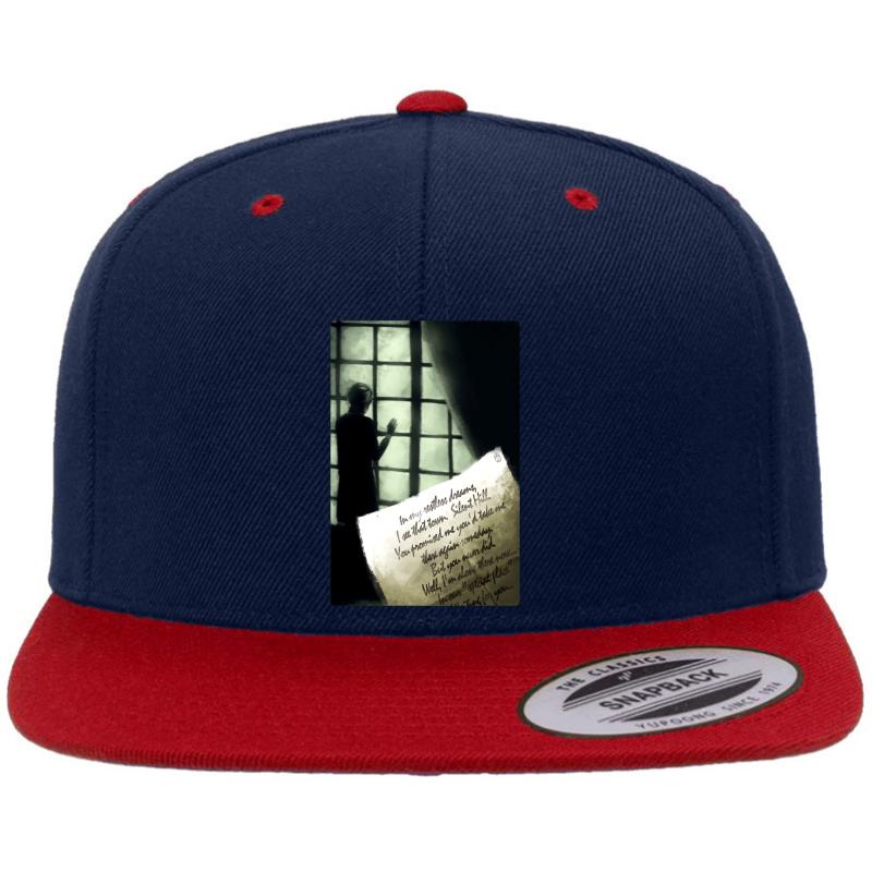 Waiting For You... Silent Hill 2  Premium Flat Bill Snapback Cap  Navy