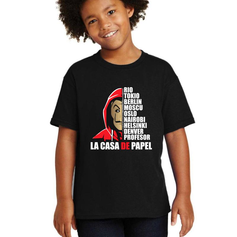 Actors Of The Papel Casa - Actor Lacasa Of Papel - The Tv Series Balck Youth T-Shirt Boy Black