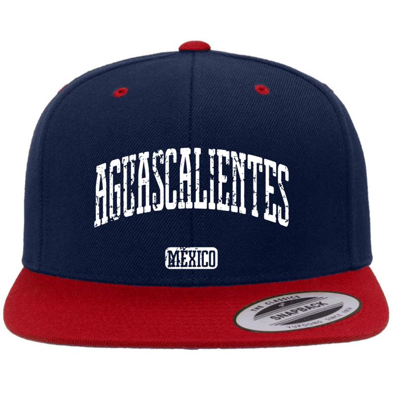 Aguascalientes Mexico Premium Flat Bill Snapback Cap  Navy