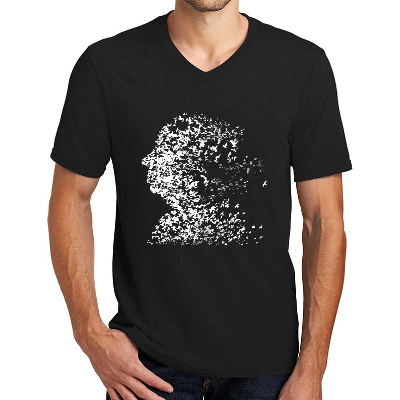 Alfred Hitchcock - The Birds Unisex V-Neck T-Shirt Men Black