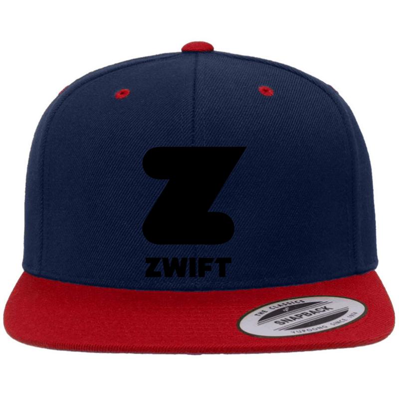 Zwift  Premium Flat Bill Snapback Cap  Navy