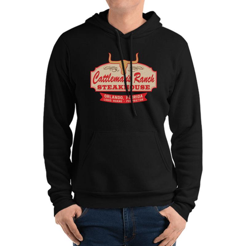 Unisex Hooded Sweatshirt Men Black