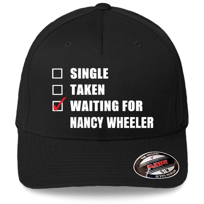 Waiting For Nancy Wheeler Flexfit Baseball Cap  Black