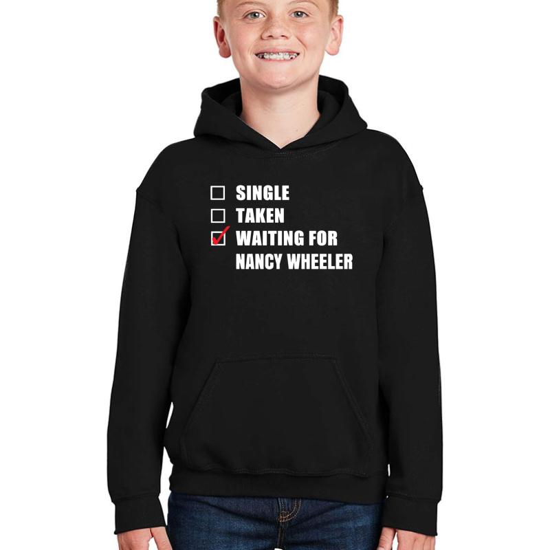 Waiting For Nancy Wheeler Youth Hooded Sweatshirt Boy Black