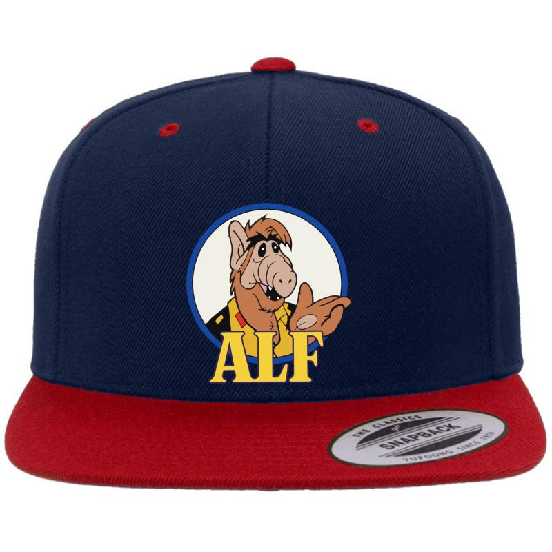 Alf Tv Show 80S 1980S Alien Comedy Sitcom Premium Flat Bill Snapback Cap  Navy