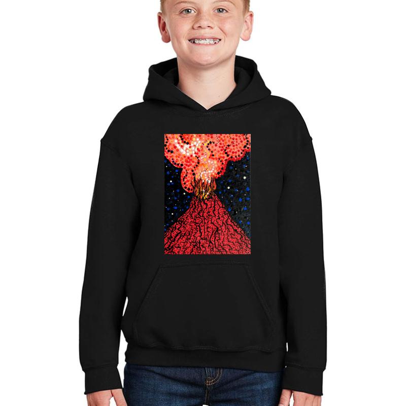 Volcano 1 Youth Hooded Sweatshirt Boy Black