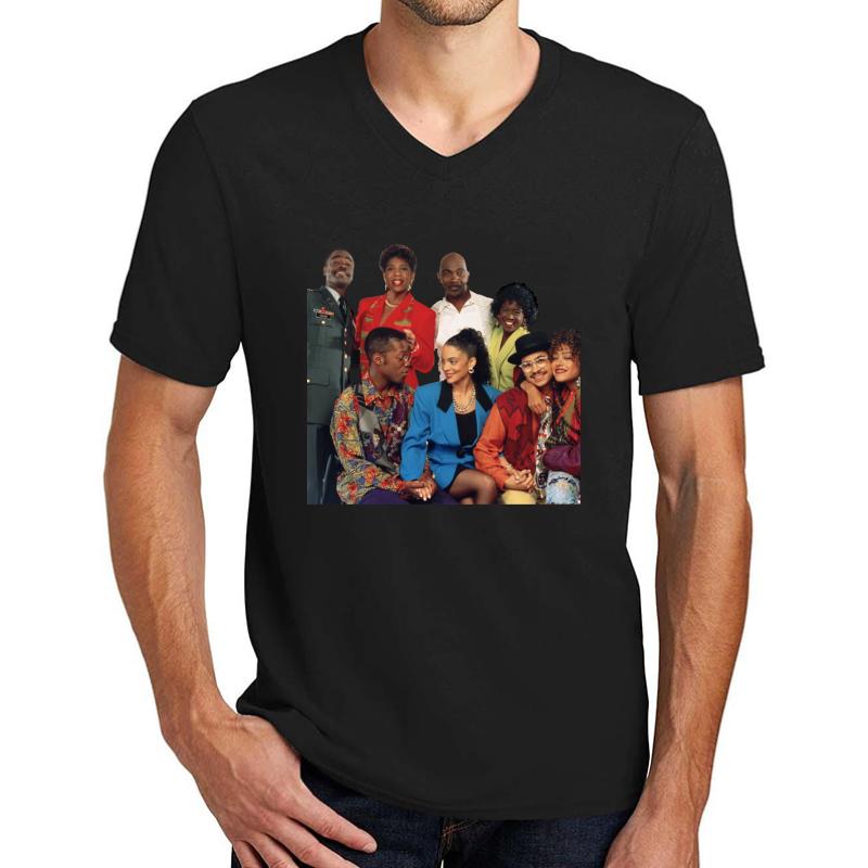 A Different World Characters Unisex V-Neck T-Shirt Men Black