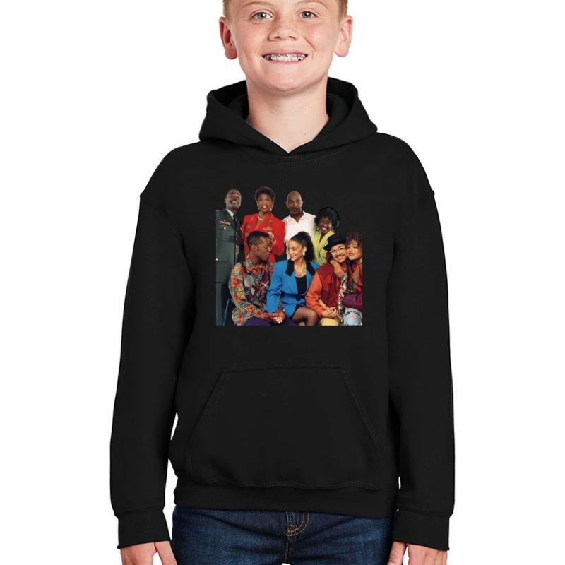 A Different World Characters Youth Hooded Sweatshirt Boy Black