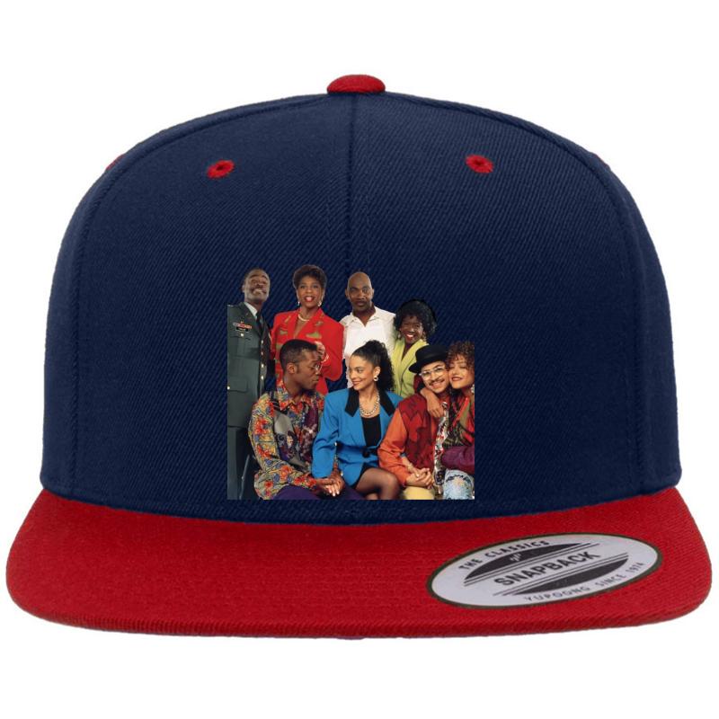 A Different World Characters Premium Flat Bill Snapback Cap  Navy