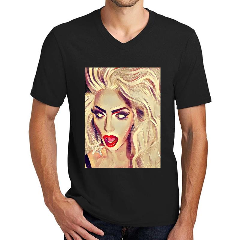 Alyssa Edwards Unisex V-Neck T-Shirt Men Black