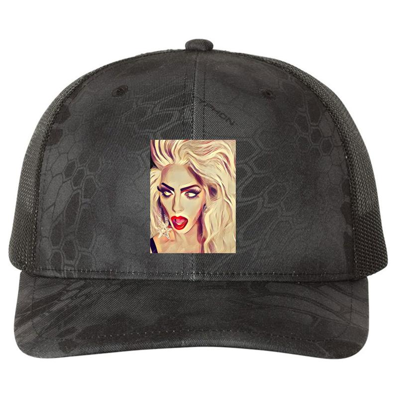 Alyssa Edwards Richardson Premium Trucker Snapback Cap  Kryptek Typhon Black