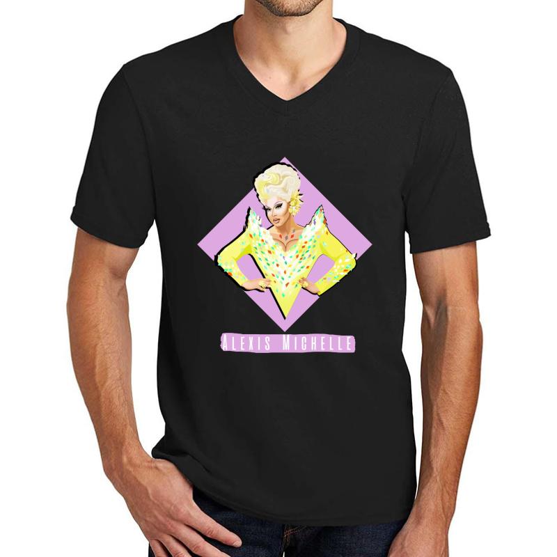 Alexis Michelle Rpdr Inspired Design Unisex V-Neck T-Shirt Men Black