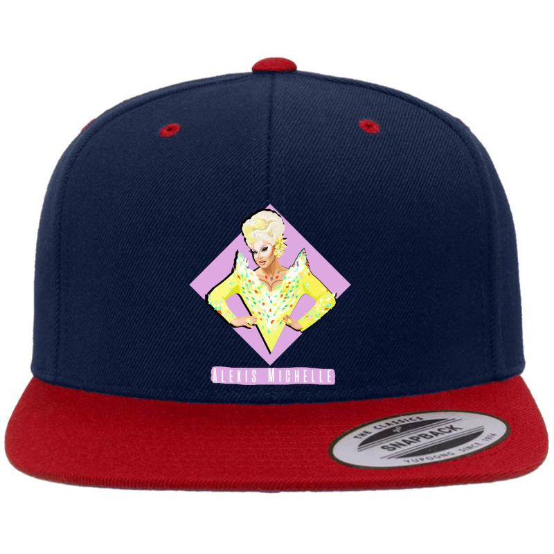 Alexis Michelle Rpdr Inspired Design Premium Flat Bill Snapback Cap  Navy