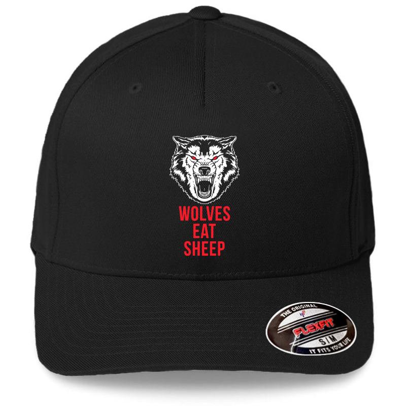 Wolves Eat Sheep Flexfit Baseball Cap  Black