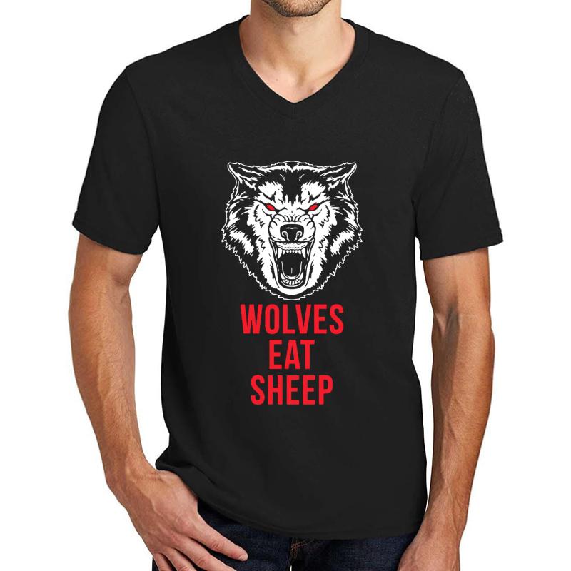 Wolves Eat Sheep Unisex V-Neck T-Shirt Men Black