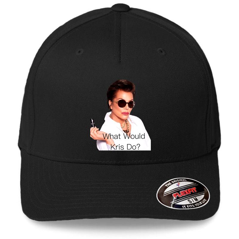 What Would Kris Jenner Do? Flexfit Baseball Cap  Black