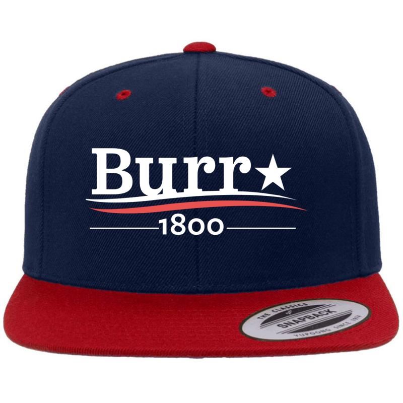 Alexander Hamilton Aaron Burr 1800 Burr Election Of 1800 Premium Flat Bill Snapback Cap  Navy