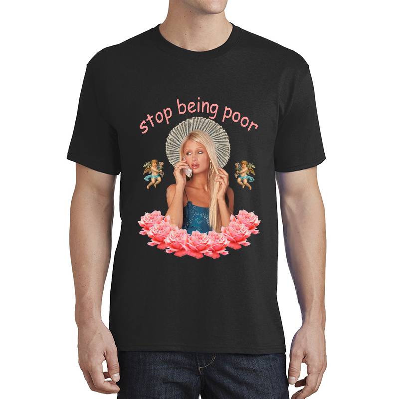 Paris Hilton 'Stop Being Poor' Unisex Polo Jersey Sport Shirts