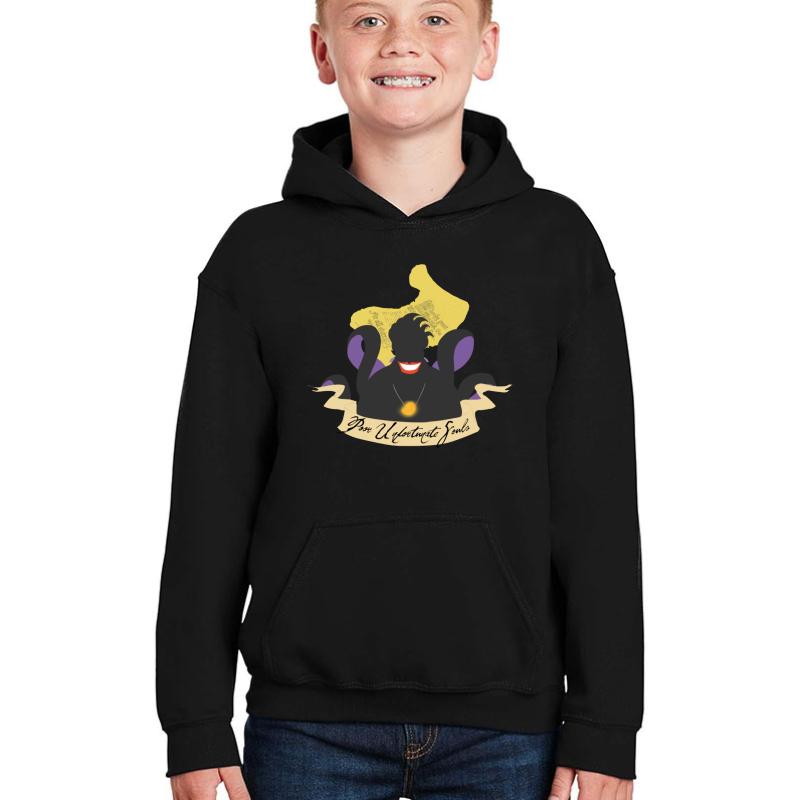 Ursula's Contract Youth Hooded Sweatshirt Boy Black