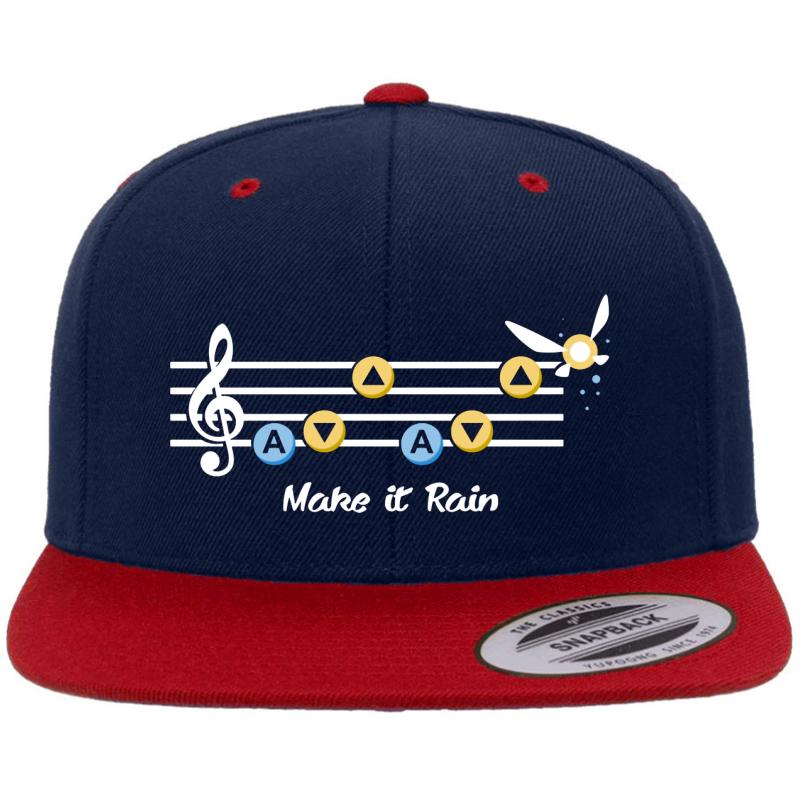 Zelda Song Premium Flat Bill Snapback Cap  Navy