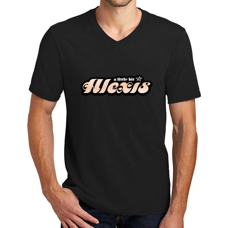 A Little Bit Alexis Unisex V-Neck T-Shirt Men Black