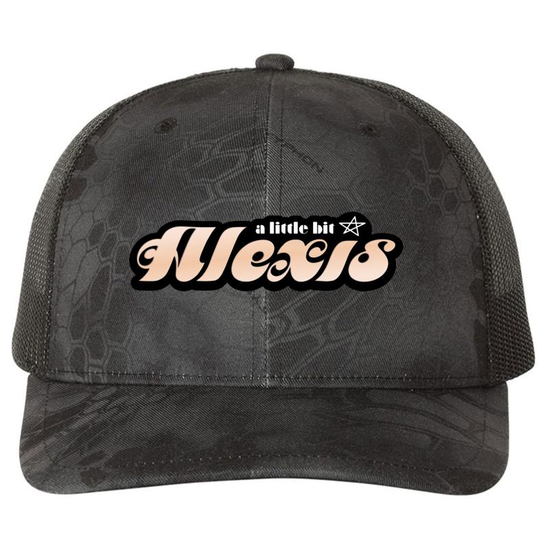 A Little Bit Alexis Richardson Premium Trucker Snapback Cap  Kryptek Typhon Black