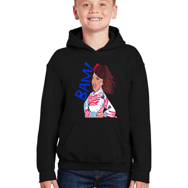 Alexis Mateo Bam! Youth Hooded Sweatshirt Boy Black