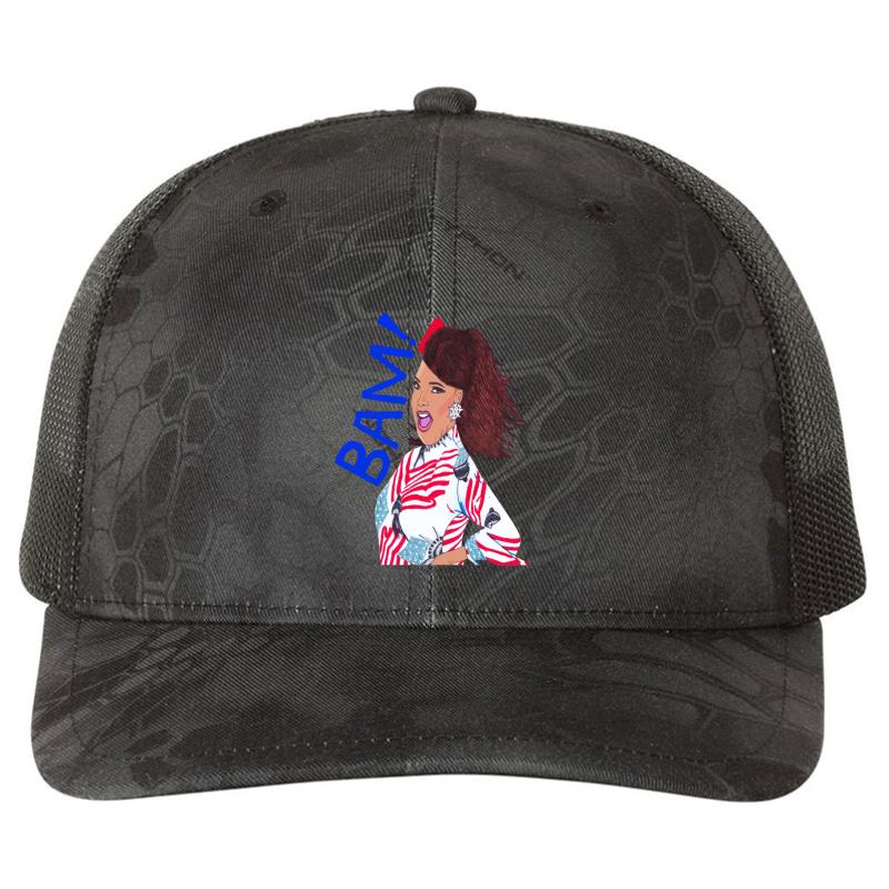 Alexis Mateo Bam! Richardson Premium Trucker Snapback Cap  Kryptek Typhon Black