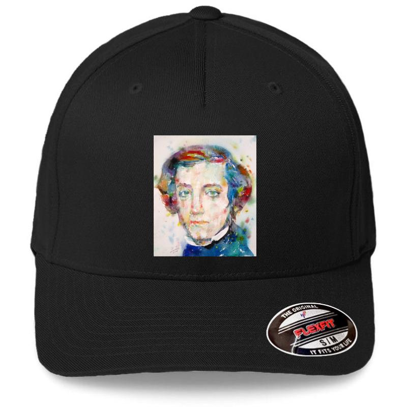 Alexis De Tocqueville - Watercolor Portrait Flexfit Baseball Cap  Black