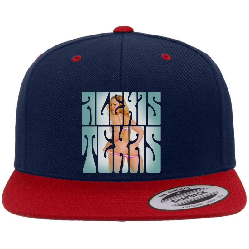 Alexis Texas Premium Flat Bill Snapback Cap  Navy