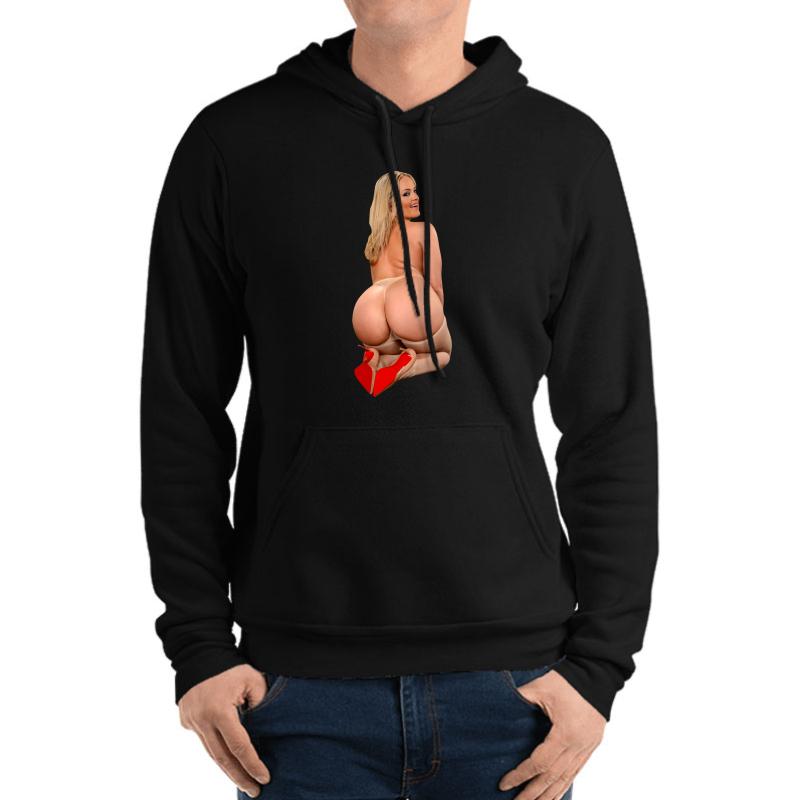 Alexis Texas Real Bombshell With Big Booty Unisex Hooded Sweatshirt Men Black