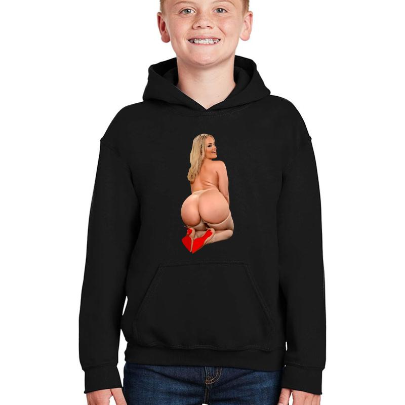 Alexis Texas Real Bombshell With Big Booty Youth Hooded Sweatshirt Boy Black