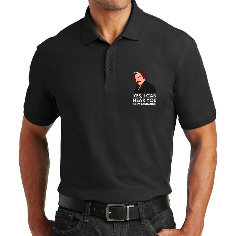 Yes I Can Hear You Clem Fandango. Unisex Polo Jersey Sport Shirt Men Black