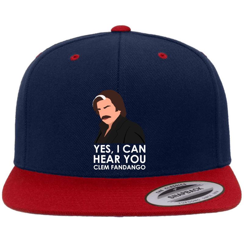 Yes I Can Hear You Clem Fandango. Premium Flat Bill Snapback Cap  Navy