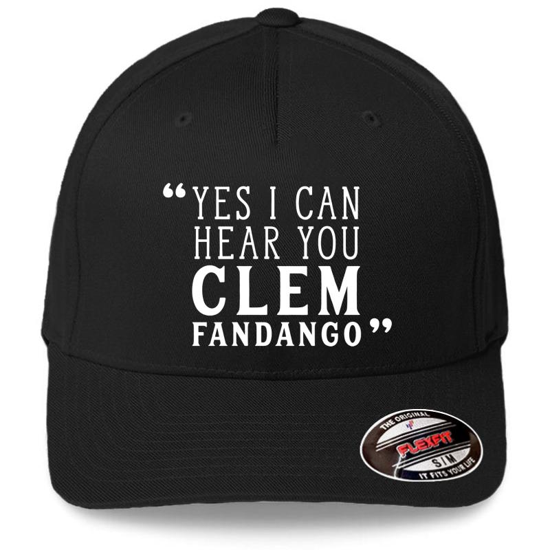 Yes I Can Hear You Clem Fandango Flexfit Baseball Cap  Black