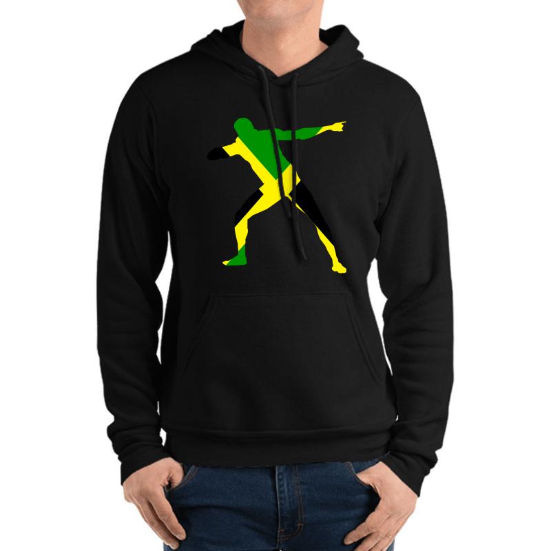 Usain Bolt Unisex Hooded Sweatshirt Men Black