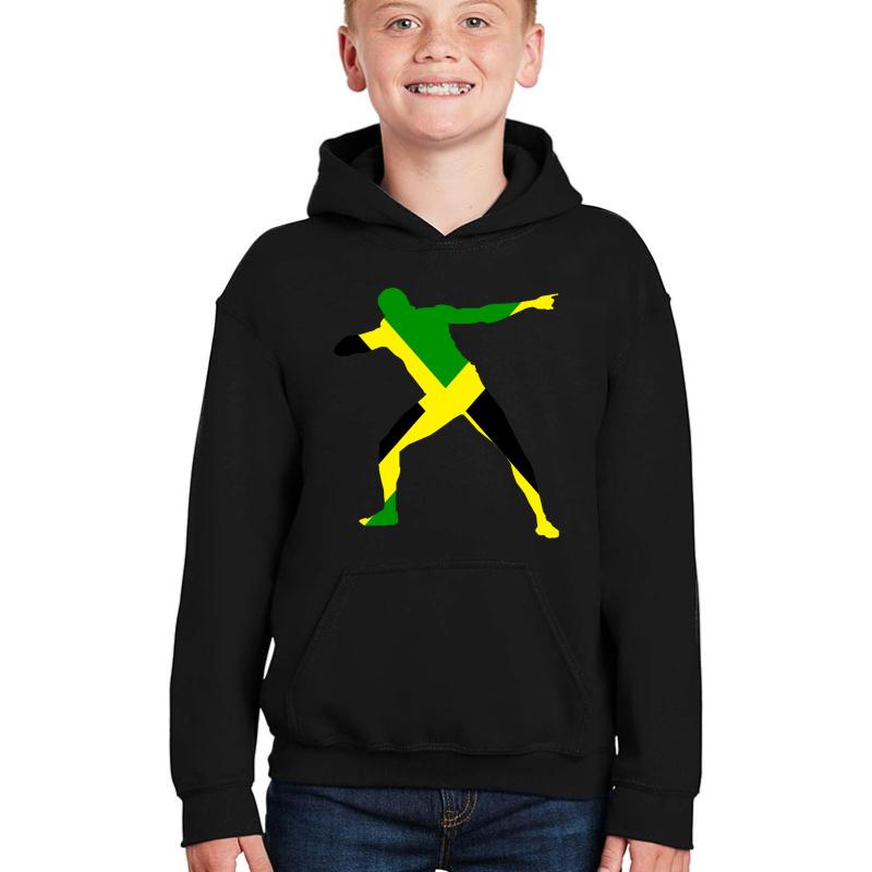 Usain Bolt Youth Hooded Sweatshirt Boy Black