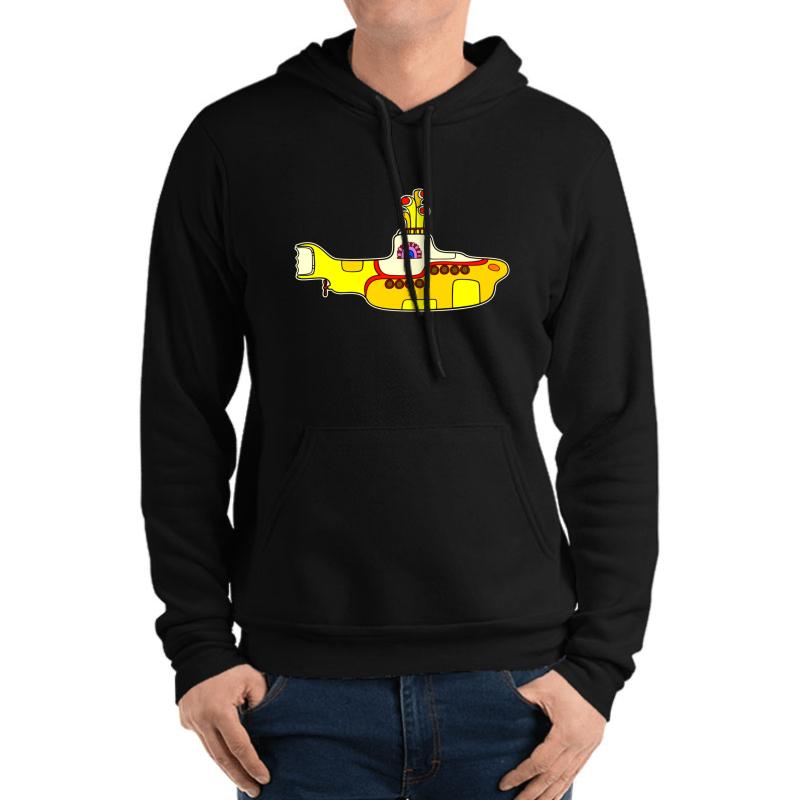 Yellow Submarine Unisex Hooded Sweatshirt Men Black