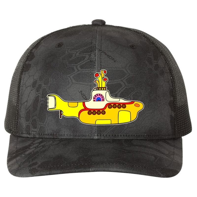 Yellow Submarine Richardson Premium Trucker Snapback Cap  Kryptek Typhon Black