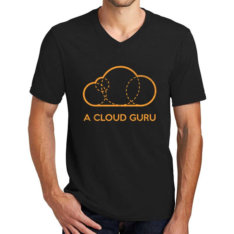 A Cloud Guru Unisex V-Neck T-Shirt Men Black