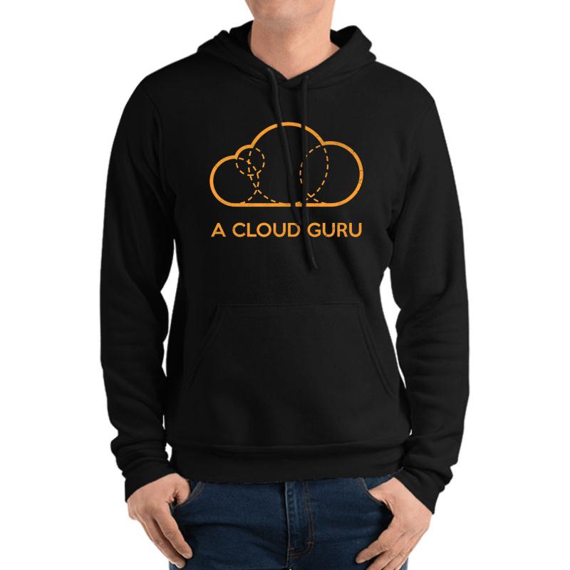 A Cloud Guru Unisex Hooded Sweatshirt Men Black