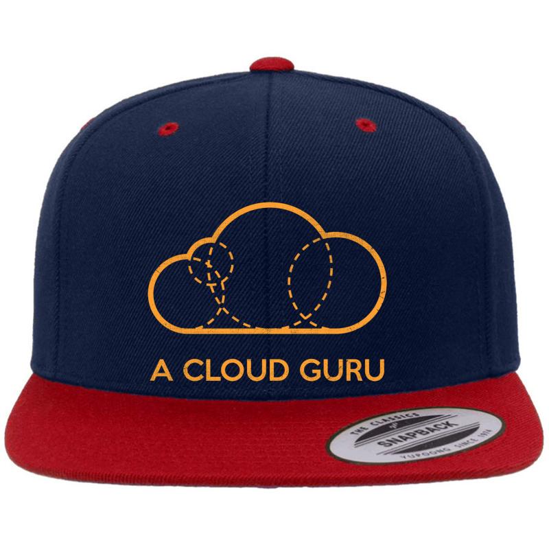 A Cloud Guru Premium Flat Bill Snapback Cap  Navy