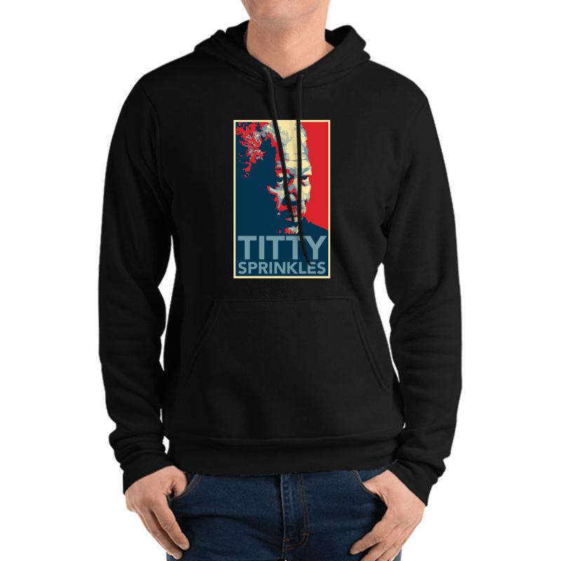 Titty Sprinkles Unisex Hooded Sweatshirt Men Black