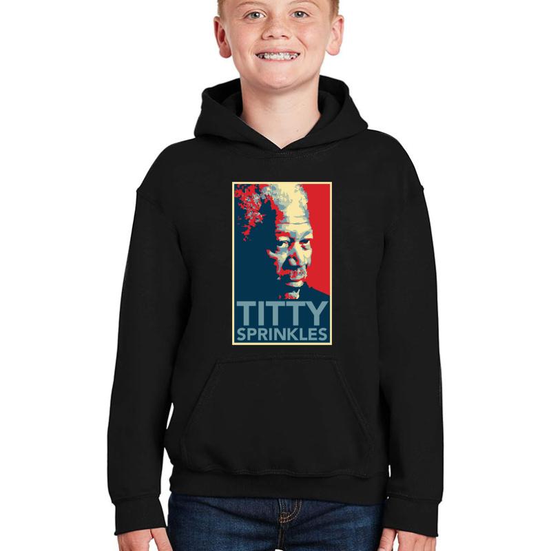 Titty Sprinkles Youth Hooded Sweatshirt Boy Black