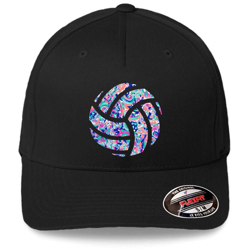 Volleyball Lilly Flexfit Baseball Cap  Black