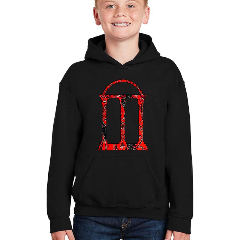 Uga Arch Youth Hooded Sweatshirt Boy Black