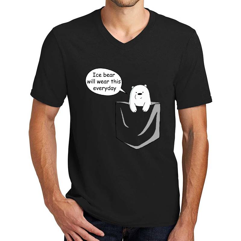 Ice Bear Will Wear This Everyday - We Bare Bears Cartoon Pocket Youth T-Shirts