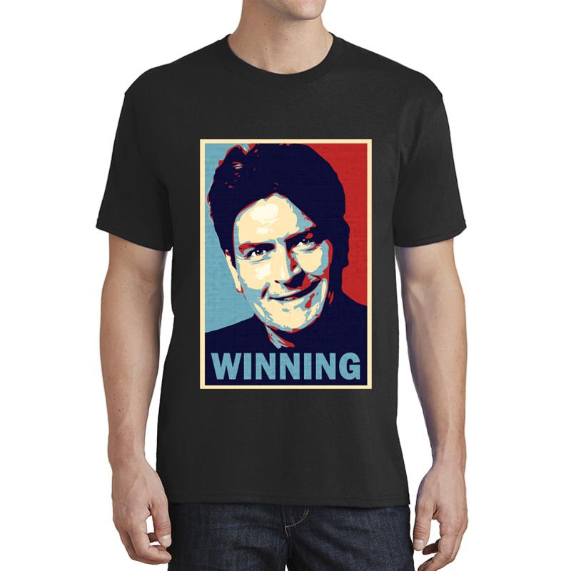 Winning By Charlie Sheen Unisex T-Shirt Men Black