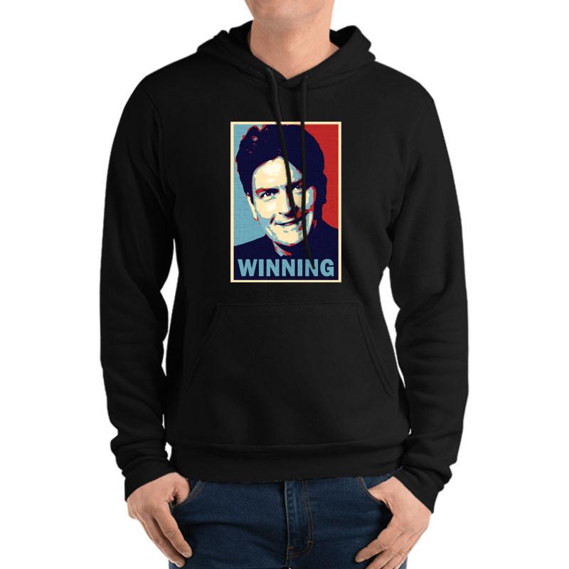 Winning By Charlie Sheen Unisex Hooded Sweatshirt Men Black