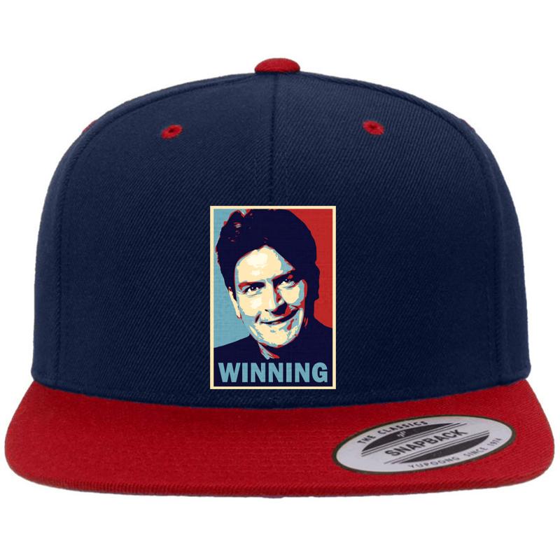 Winning By Charlie Sheen Premium Flat Bill Snapback Cap  Navy